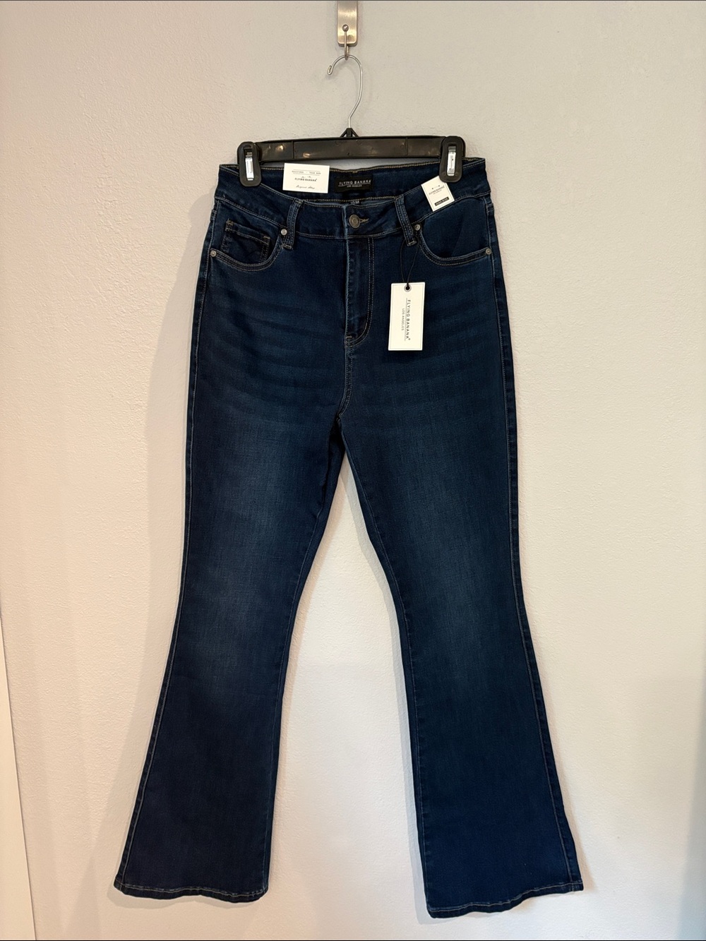 Dark Indigo Bootcut Jeans with Subtle Fade - Women